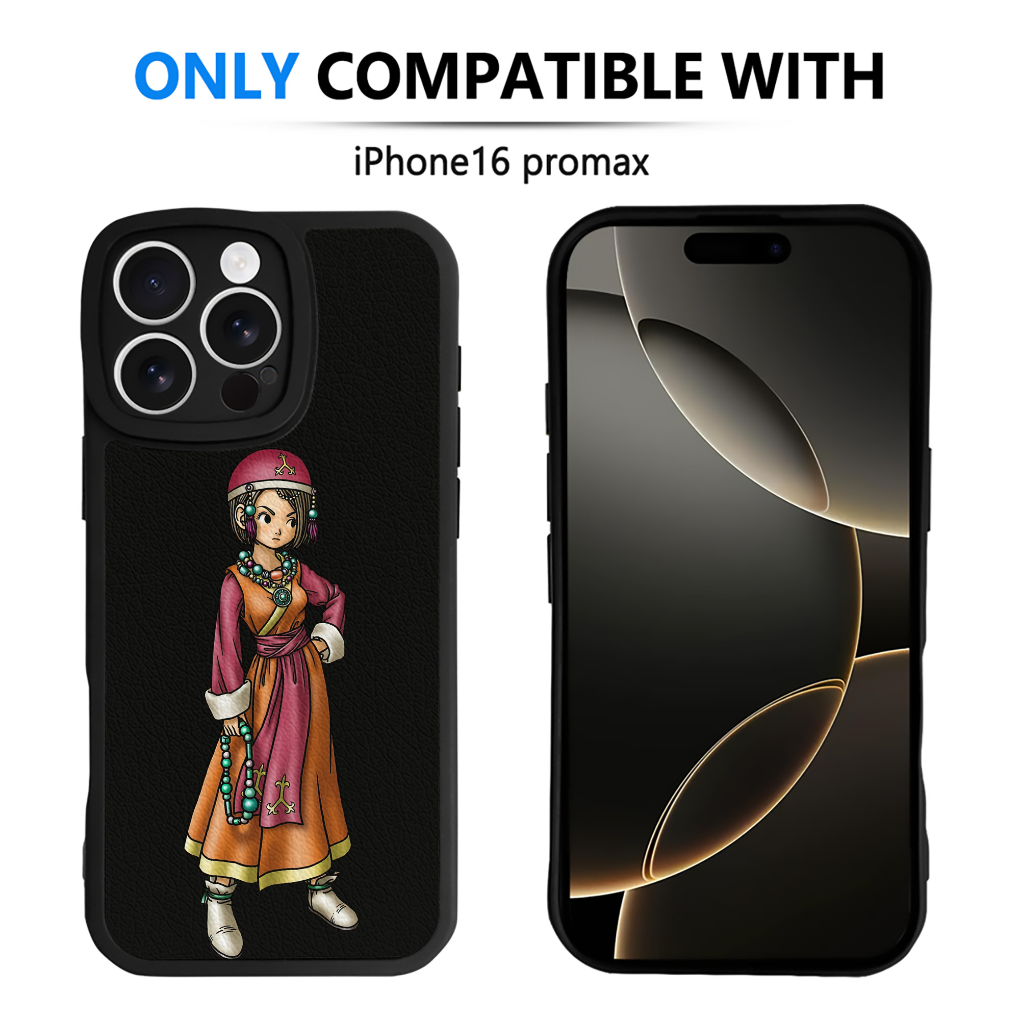 （画像用） ドラゴンクエスト Doragon Kuesuto Dragon Quest 【iPhone 16シリーズ対応】シリコンスマホケース（レザー調） 材質：シリコン